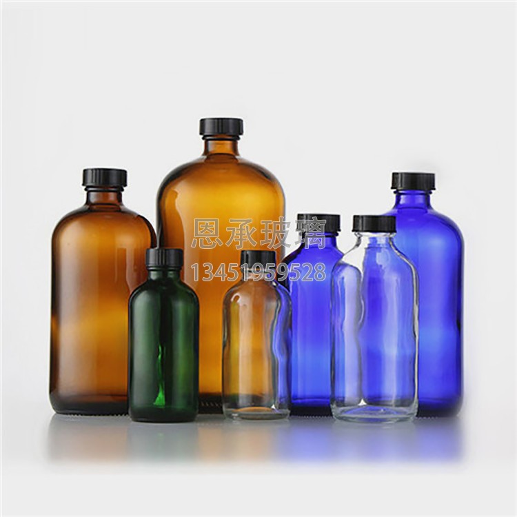 波斯顿瓶 波士顿瓶批发钴蓝色绿色茶色透明15ml 30ml 60ml 120ml 240ml 480ml
