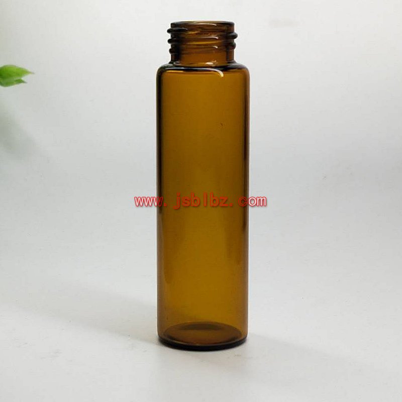 棕色管制瓶螺口玻璃瓶厂家定制承接丝印烫金电