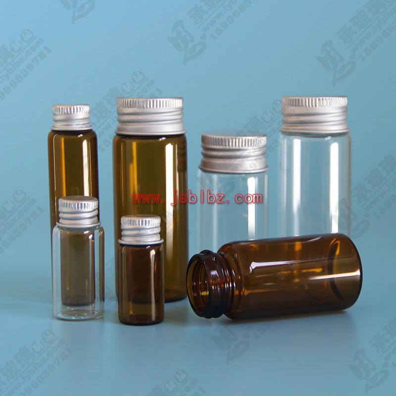 带铝盖管制瓶玻璃瓶耐高温消毒密封性好