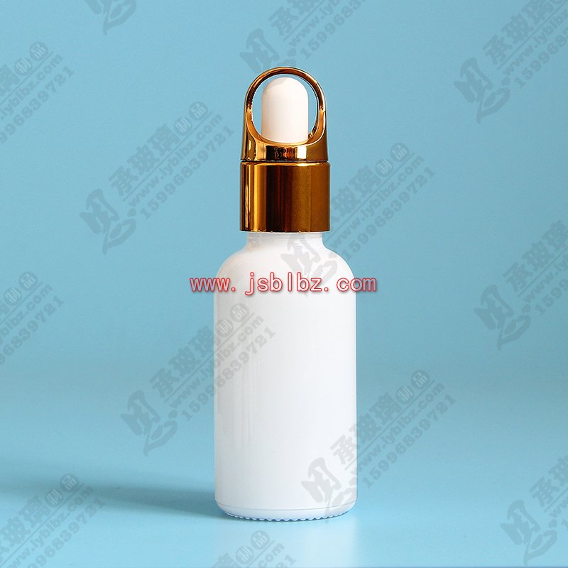花篮滴管盖瓷白色高档精油瓶化妆品包装瓶批发